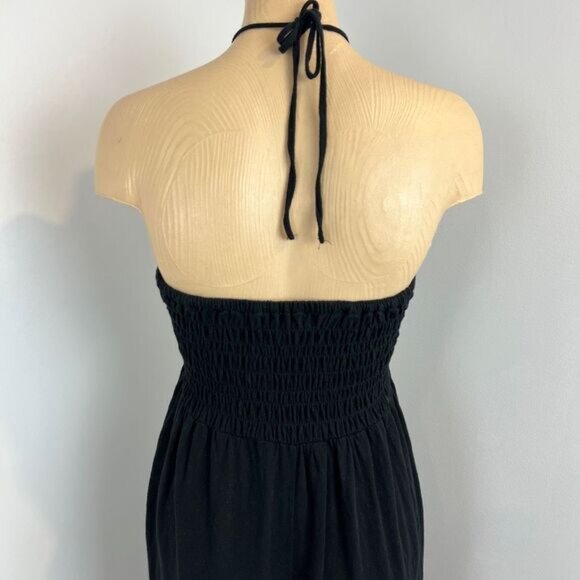 Soft Joie Women's Size Small Black Linen Blend Sleeveless Maxi Dress Swim Cover - Picture 6 of 13
